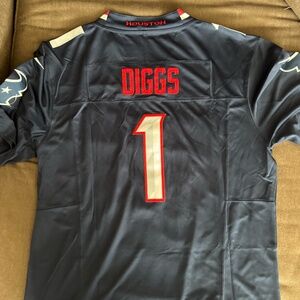 Stefon Diggs Houston Texans Blue Jersey Mens Size Large and XL